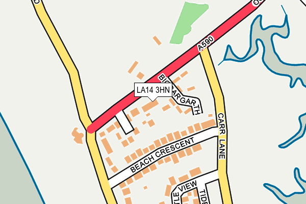 LA14 3HN map - OS OpenMap – Local (Ordnance Survey) LA14 3HN map - OS OpenMap – Local (Ordnance Survey)