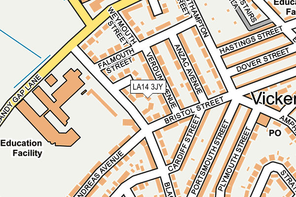 LA14 3JY map - OS OpenMap – Local (Ordnance Survey) LA14 3JY map - OS OpenMap – Local (Ordnance Survey)