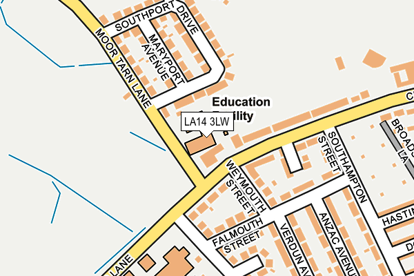 LA14 3LW map - OS OpenMap – Local (Ordnance Survey) LA14 3LW map - OS OpenMap – Local (Ordnance Survey)