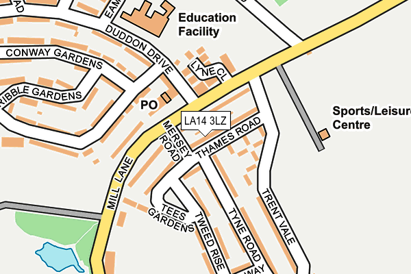 LA14 3LZ map - OS OpenMap – Local (Ordnance Survey) LA14 3LZ map - OS OpenMap – Local (Ordnance Survey)