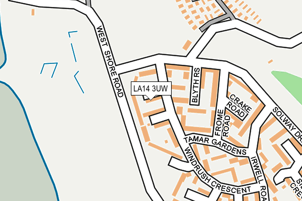 LA14 3UW map - OS OpenMap – Local (Ordnance Survey) LA14 3UW map - OS OpenMap – Local (Ordnance Survey)