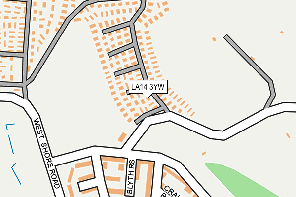 LA14 3YW map - OS OpenMap – Local (Ordnance Survey) LA14 3YW map - OS OpenMap – Local (Ordnance Survey)