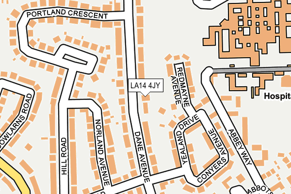 LA14 4JY map - OS OpenMap – Local (Ordnance Survey) LA14 4JY map - OS OpenMap – Local (Ordnance Survey)