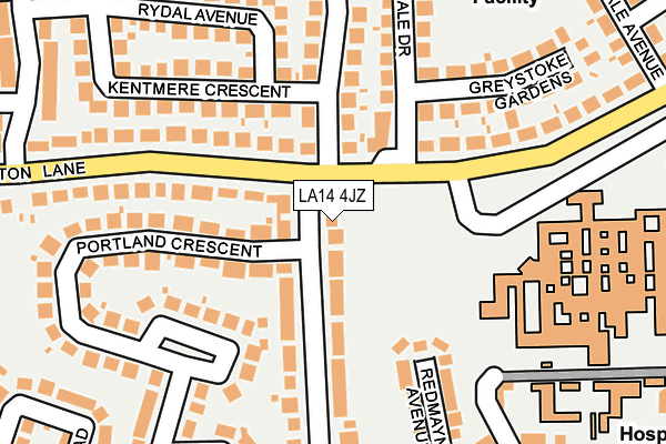 LA14 4JZ map - OS OpenMap – Local (Ordnance Survey) LA14 4JZ map - OS OpenMap – Local (Ordnance Survey)