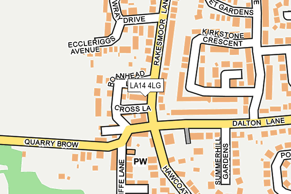 LA14 4LG map - OS OpenMap – Local (Ordnance Survey) LA14 4LG map - OS OpenMap – Local (Ordnance Survey)