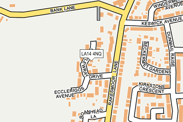 LA14 4NQ map - OS OpenMap – Local (Ordnance Survey) LA14 4NQ map - OS OpenMap – Local (Ordnance Survey)