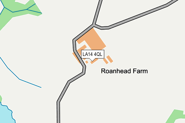 LA14 4QL map - OS OpenMap – Local (Ordnance Survey)