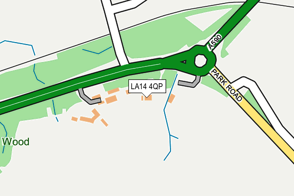 LA14 4QP map - OS OpenMap – Local (Ordnance Survey) LA14 4QP map - OS OpenMap – Local (Ordnance Survey)