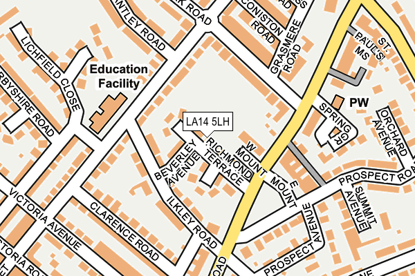 LA14 5LH map - OS OpenMap – Local (Ordnance Survey) LA14 5LH map - OS OpenMap – Local (Ordnance Survey)