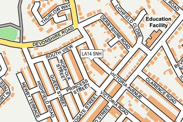 LA14 5NH map - OS OpenMap – Local (Ordnance Survey) LA14 5NH map - OS OpenMap – Local (Ordnance Survey)