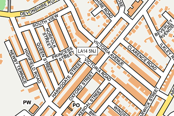 LA14 5NJ map - OS OpenMap – Local (Ordnance Survey) LA14 5NJ map - OS OpenMap – Local (Ordnance Survey)