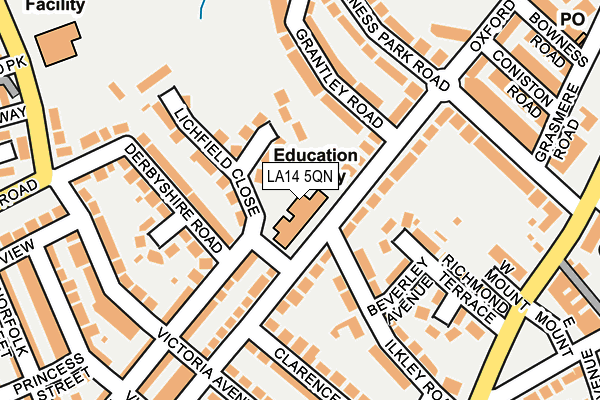 LA14 5QN map - OS OpenMap – Local (Ordnance Survey) LA14 5QN map - OS OpenMap – Local (Ordnance Survey)