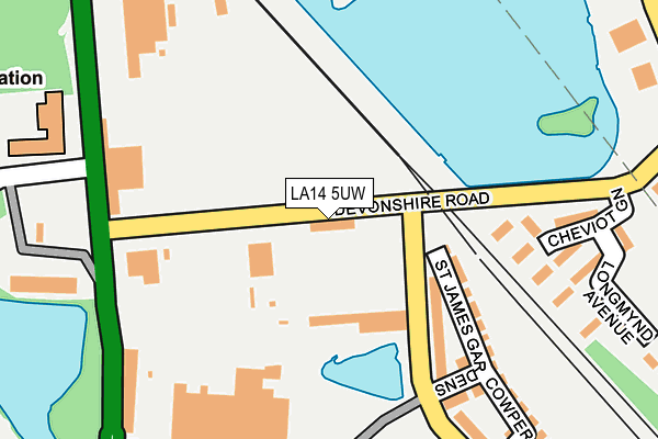 LA14 5UW map - OS OpenMap – Local (Ordnance Survey) LA14 5UW map - OS OpenMap – Local (Ordnance Survey)