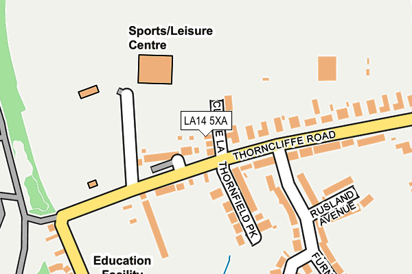 LA14 5XA map - OS OpenMap – Local (Ordnance Survey) LA14 5XA map - OS OpenMap – Local (Ordnance Survey)