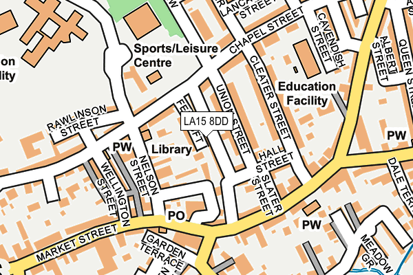 LA15 8DD map - OS OpenMap – Local (Ordnance Survey) LA15 8DD map - OS OpenMap – Local (Ordnance Survey)