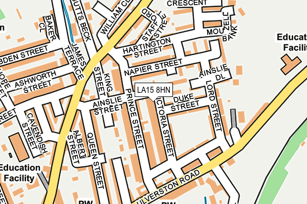 LA15 8HN map - OS OpenMap – Local (Ordnance Survey) LA15 8HN map - OS OpenMap – Local (Ordnance Survey)