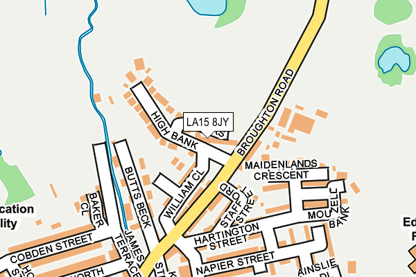 LA15 8JY map - OS OpenMap – Local (Ordnance Survey) LA15 8JY map - OS OpenMap – Local (Ordnance Survey)
