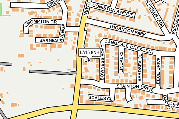 LA15 8NH map - OS OpenMap – Local (Ordnance Survey) LA15 8NH map - OS OpenMap – Local (Ordnance Survey)