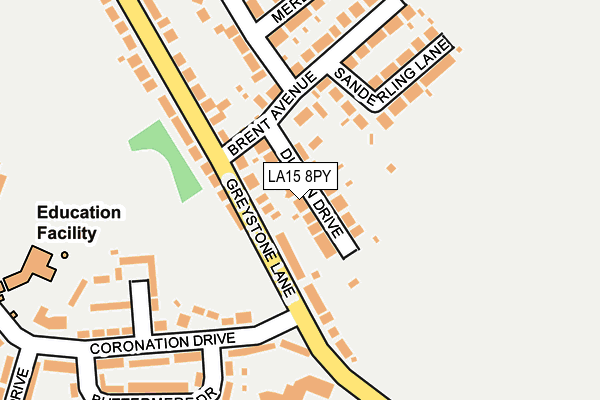 LA15 8PY map - OS OpenMap – Local (Ordnance Survey) LA15 8PY map - OS OpenMap – Local (Ordnance Survey)