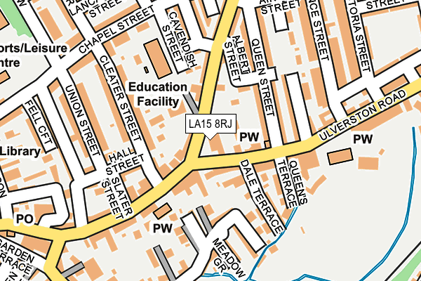 LA15 8RJ map - OS OpenMap – Local (Ordnance Survey)