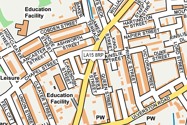 LA15 8RP map - OS OpenMap – Local (Ordnance Survey) LA15 8RP map - OS OpenMap – Local (Ordnance Survey)