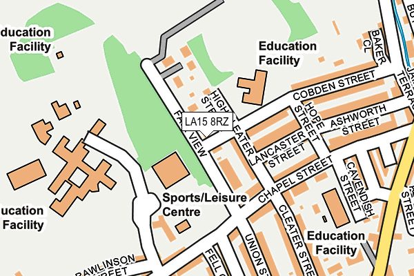 LA15 8RZ map - OS OpenMap – Local (Ordnance Survey) LA15 8RZ map - OS OpenMap – Local (Ordnance Survey)