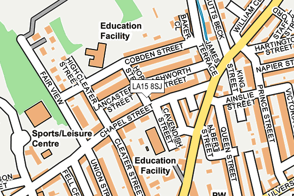 LA15 8SJ map - OS OpenMap – Local (Ordnance Survey) LA15 8SJ map - OS OpenMap – Local (Ordnance Survey)