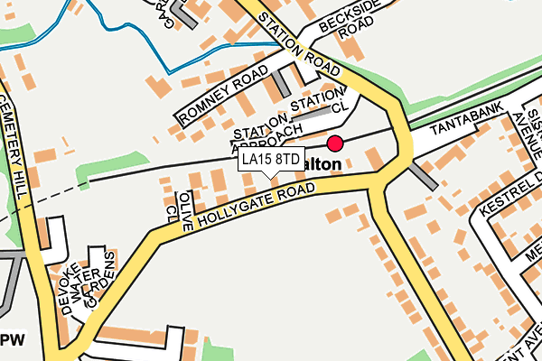 LA15 8TD map - OS OpenMap – Local (Ordnance Survey)