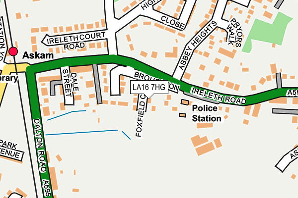 LA16 7HG map - OS OpenMap – Local (Ordnance Survey)