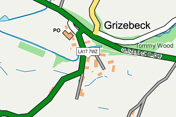 LA17 7WZ map - OS OpenMap – Local (Ordnance Survey) LA17 7WZ map - OS OpenMap – Local (Ordnance Survey)