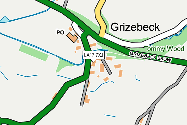 LA17 7XJ map - OS OpenMap – Local (Ordnance Survey) LA17 7XJ map - OS OpenMap – Local (Ordnance Survey)