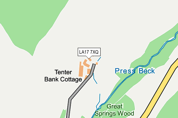 LA17 7XQ map - OS OpenMap – Local (Ordnance Survey) LA17 7XQ map - OS OpenMap – Local (Ordnance Survey)
