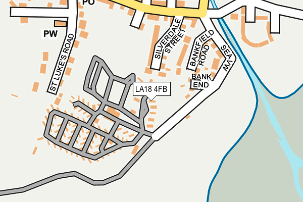 LA18 4FB map - OS OpenMap – Local (Ordnance Survey) LA18 4FB map - OS OpenMap – Local (Ordnance Survey)
