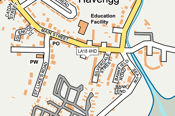 LA18 4HD map - OS OpenMap – Local (Ordnance Survey) LA18 4HD map - OS OpenMap – Local (Ordnance Survey)