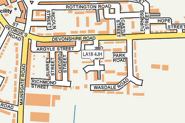 LA18 4JH map - OS OpenMap – Local (Ordnance Survey) LA18 4JH map - OS OpenMap – Local (Ordnance Survey)