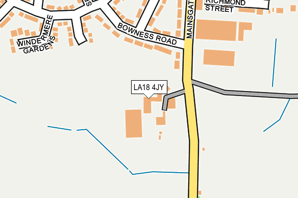 LA18 4JY map - OS OpenMap – Local (Ordnance Survey) LA18 4JY map - OS OpenMap – Local (Ordnance Survey)