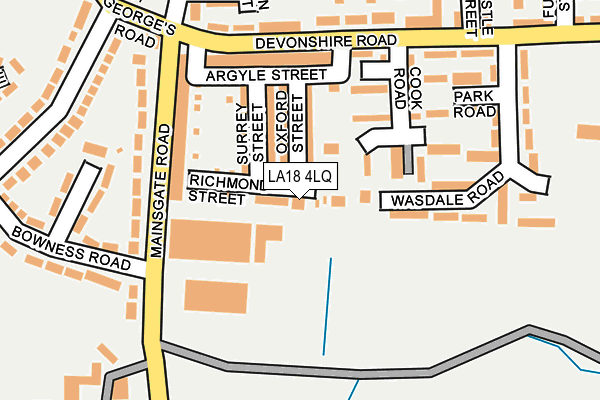 LA18 4LQ map - OS OpenMap – Local (Ordnance Survey) LA18 4LQ map - OS OpenMap – Local (Ordnance Survey)