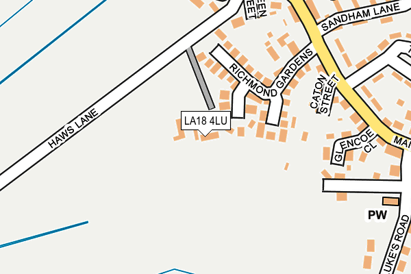 LA18 4LU map - OS OpenMap – Local (Ordnance Survey) LA18 4LU map - OS OpenMap – Local (Ordnance Survey)