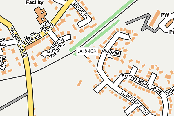 LA18 4QX map - OS OpenMap – Local (Ordnance Survey) LA18 4QX map - OS OpenMap – Local (Ordnance Survey)