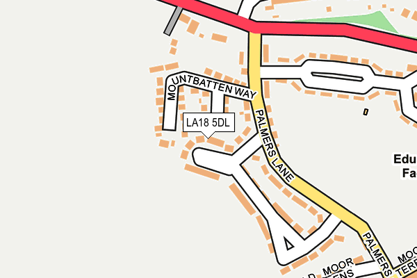 LA18 5DL map - OS OpenMap – Local (Ordnance Survey) LA18 5DL map - OS OpenMap – Local (Ordnance Survey)