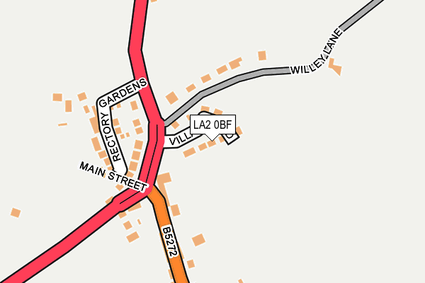 LA2 0BF map - OS OpenMap – Local (Ordnance Survey)