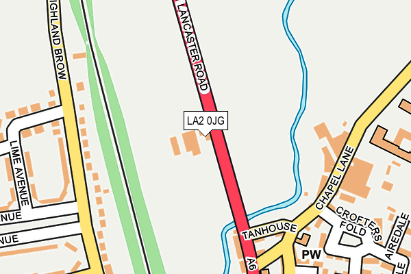 LA2 0JG map - OS OpenMap – Local (Ordnance Survey) LA2 0JG map - OS OpenMap – Local (Ordnance Survey)