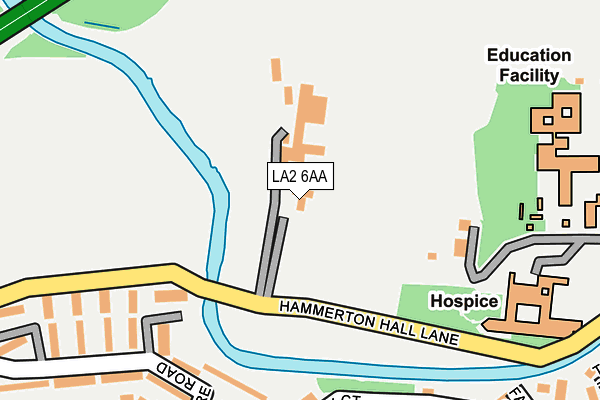 LA2 6AA map - OS OpenMap – Local (Ordnance Survey) LA2 6AA map - OS OpenMap – Local (Ordnance Survey)