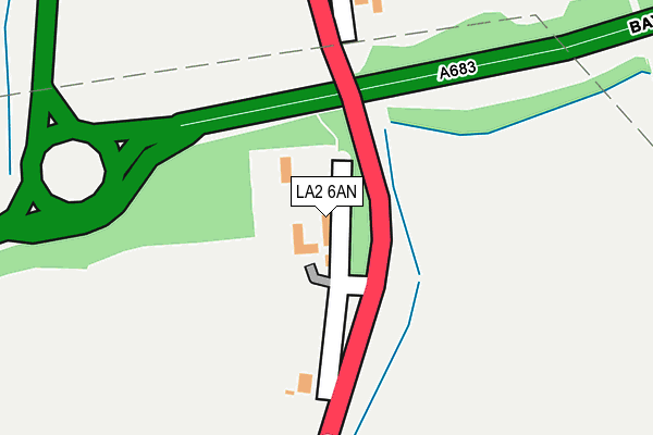 LA2 6AN map - OS OpenMap – Local (Ordnance Survey) LA2 6AN map - OS OpenMap – Local (Ordnance Survey)