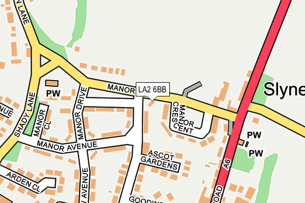 LA2 6BB map - OS OpenMap – Local (Ordnance Survey) LA2 6BB map - OS OpenMap – Local (Ordnance Survey)