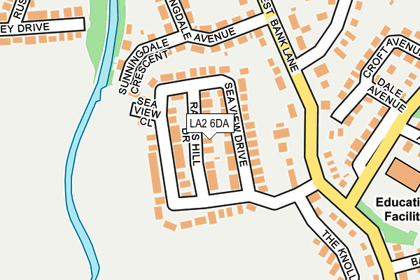 LA2 6DA map - OS OpenMap – Local (Ordnance Survey) LA2 6DA map - OS OpenMap – Local (Ordnance Survey)