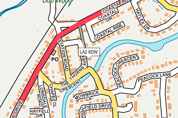 LA2 6DW map - OS OpenMap – Local (Ordnance Survey) LA2 6DW map - OS OpenMap – Local (Ordnance Survey)