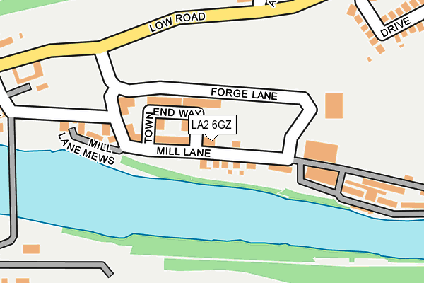 LA2 6GZ map - OS OpenMap – Local (Ordnance Survey)