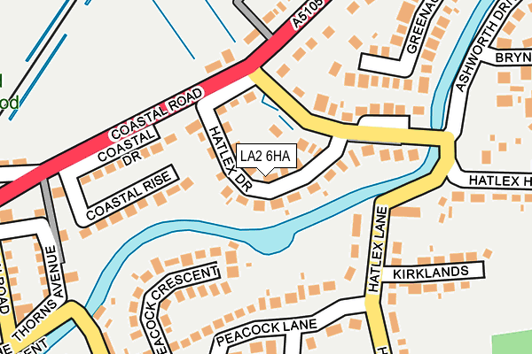 LA2 6HA map - OS OpenMap – Local (Ordnance Survey) LA2 6HA map - OS OpenMap – Local (Ordnance Survey)
