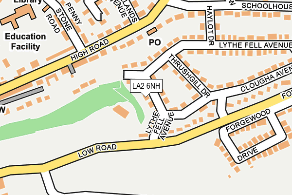 LA2 6NH map - OS OpenMap – Local (Ordnance Survey) LA2 6NH map - OS OpenMap – Local (Ordnance Survey)